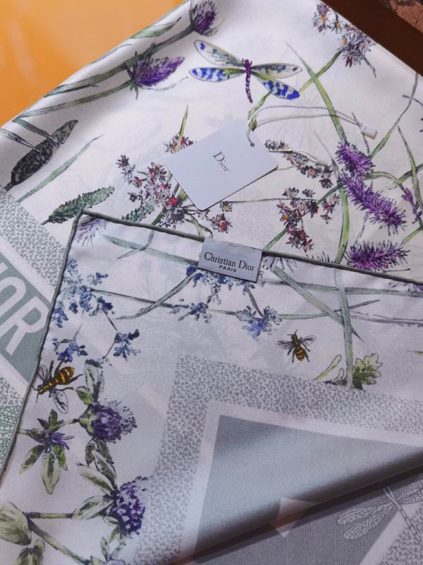 Dior silk scarf 90X90cm E09 (15)