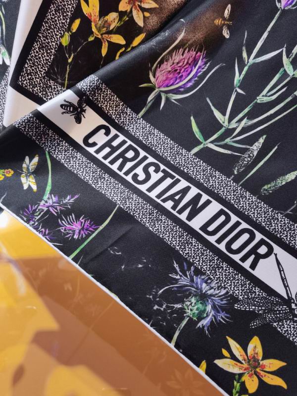 Dior silk scarf 90X90cm E09 (4)