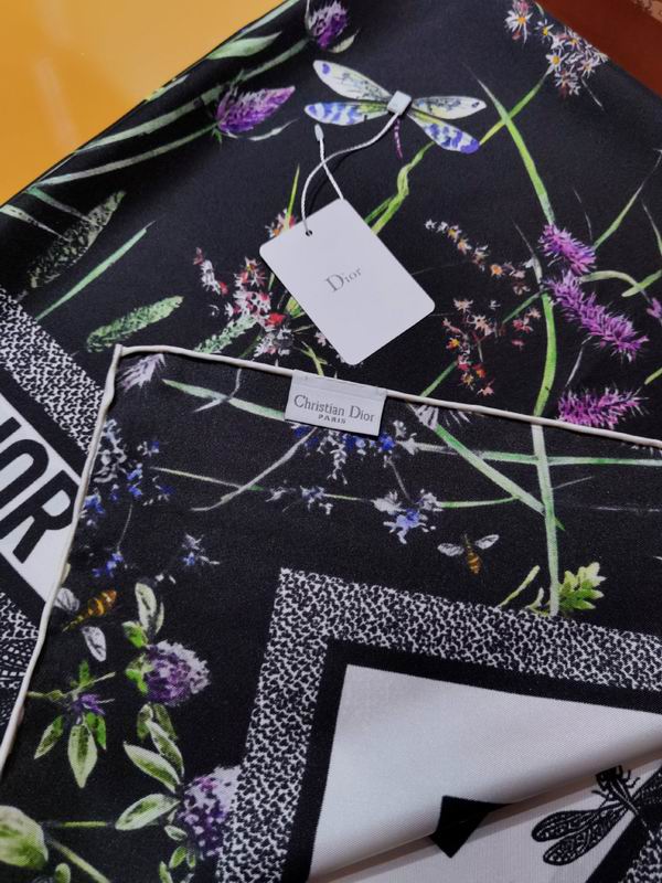 Dior silk scarf 90X90cm E09 (7)