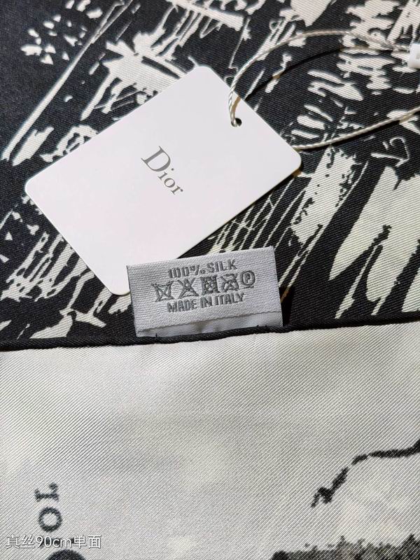 Dior silk scarf 90X90cm E10 (15)