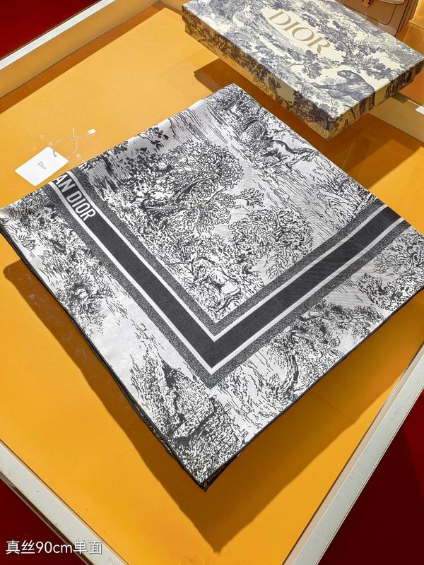Dior silk scarf 90X90cm E12 (15)