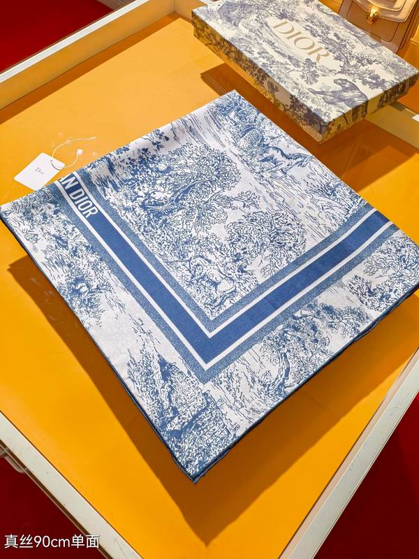 Dior silk scarf 90X90cm E12 (4)
