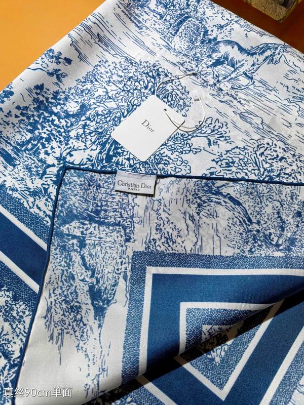Dior silk scarf 90X90cm E12 (5)