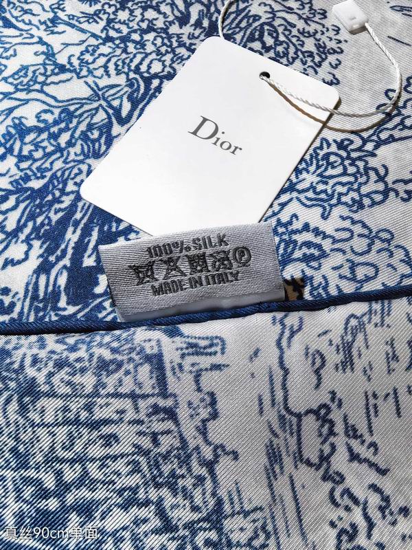 Dior silk scarf 90X90cm E12 (6)