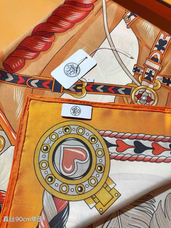 Hermes silk scarf 90X90cm E01 (12)