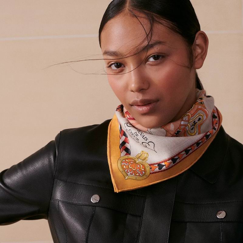 Hermes silk scarf 90X90cm E01 (16)