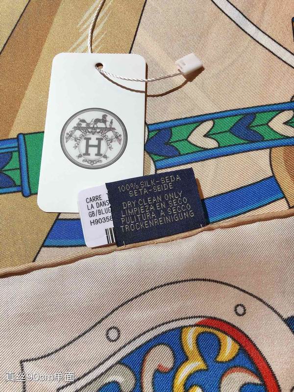 Hermes silk scarf 90X90cm E01 (3)