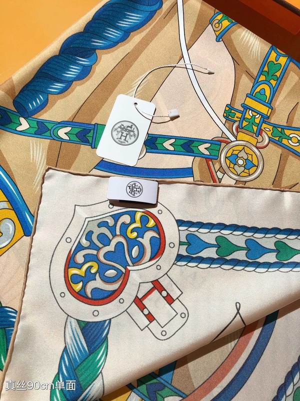 Hermes silk scarf 90X90cm E01 (4)