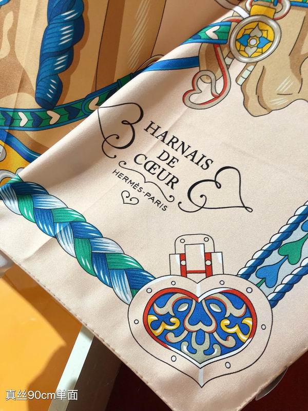 Hermes silk scarf 90X90cm E01 (6)