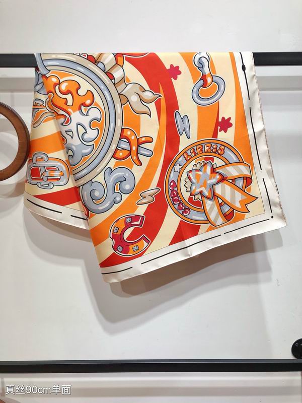 Hermes silk scarf 90X90cm E02 (15)
