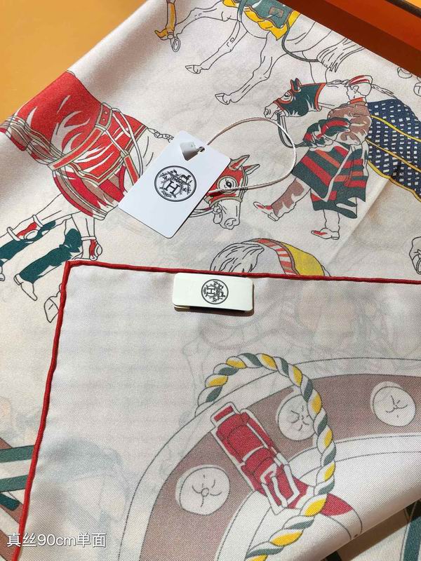 Hermes silk scarf 90X90cm E04 (13)