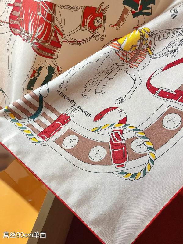 Hermes silk scarf 90X90cm E04 (15)
