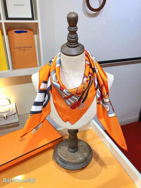 Hermes silk scarf 90X90cm E04 (19)