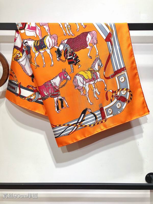 Hermes silk scarf 90X90cm E04 (20)