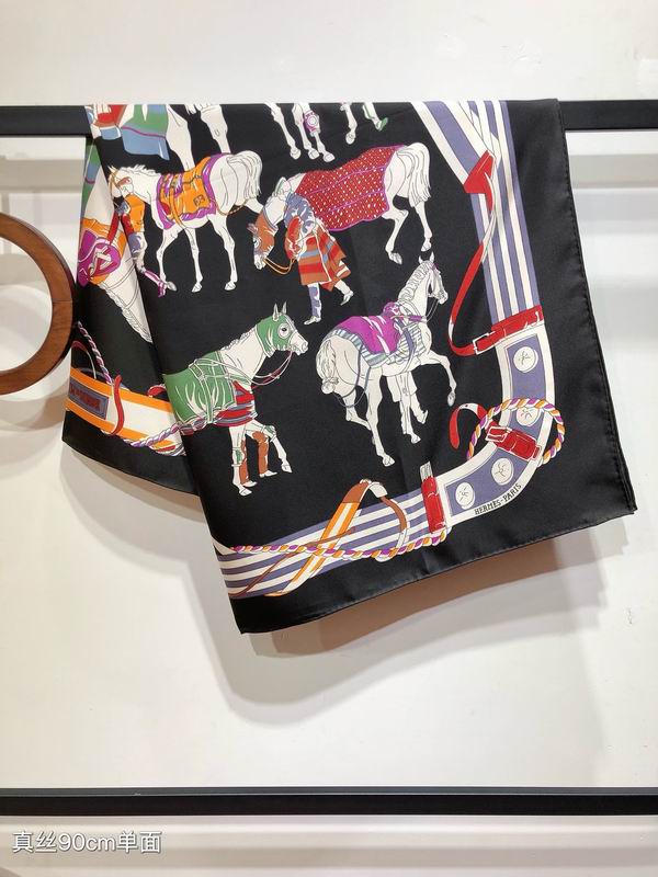 Hermes silk scarf 90X90cm E04 (3)