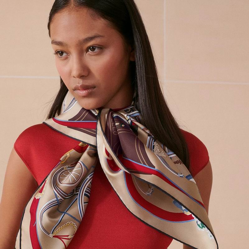 Hermes silk scarf 90X90cm E05 (13)