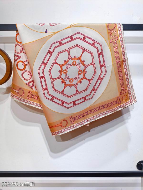 Hermes silk scarf 90X90cm E06 (2)