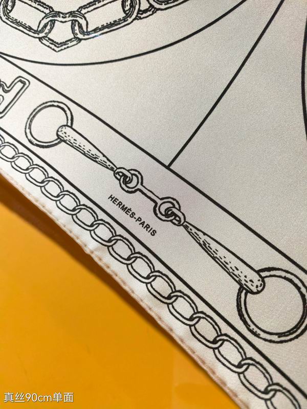Hermes silk scarf 90X90cm E06 (29)