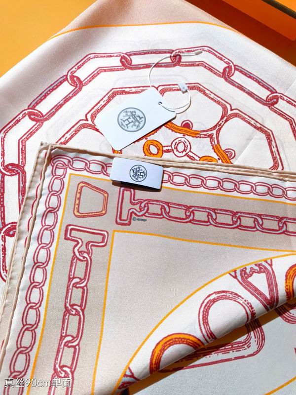 Hermes silk scarf 90X90cm E06 (3)