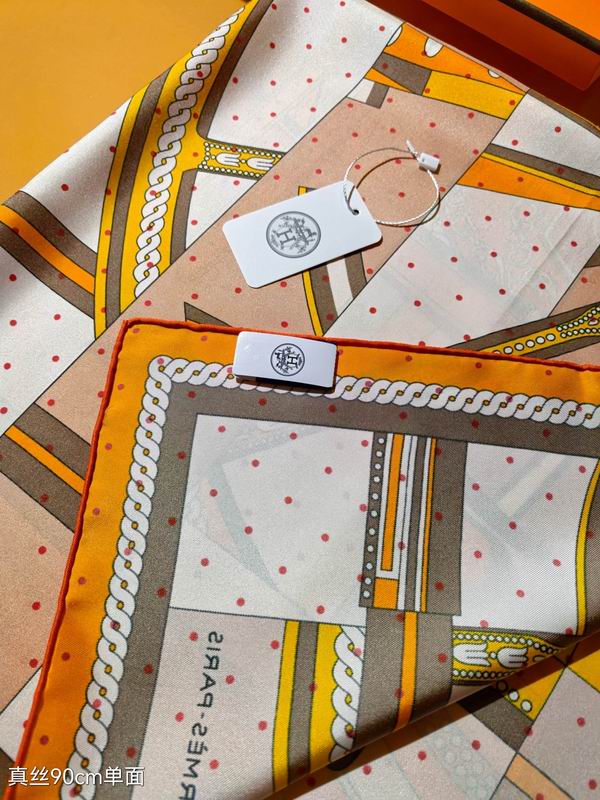 Hermes silk scarf 90X90cm E08 (3)