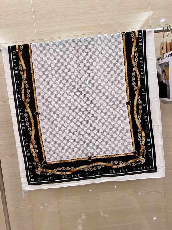 Celine silk scarf 180X90cm E21 (1)