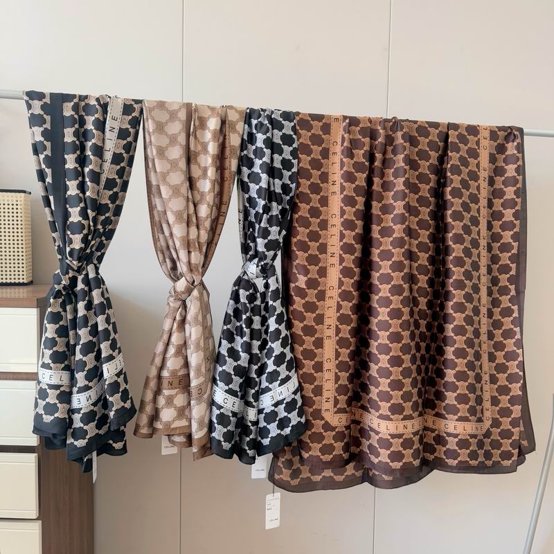 Celine silk scarf 90-180cm E25 (25)
