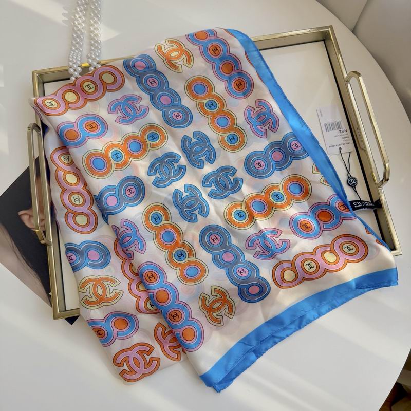 Chanel silk scarf 90-180cm E07 (7)