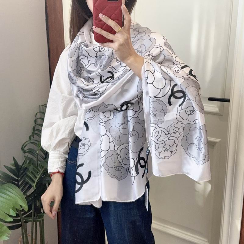 Chanel silk scarf 90-180cm E12 (12)