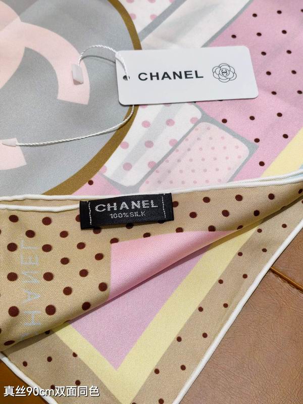Chanel silk scarf 90X90cm E46 (25)