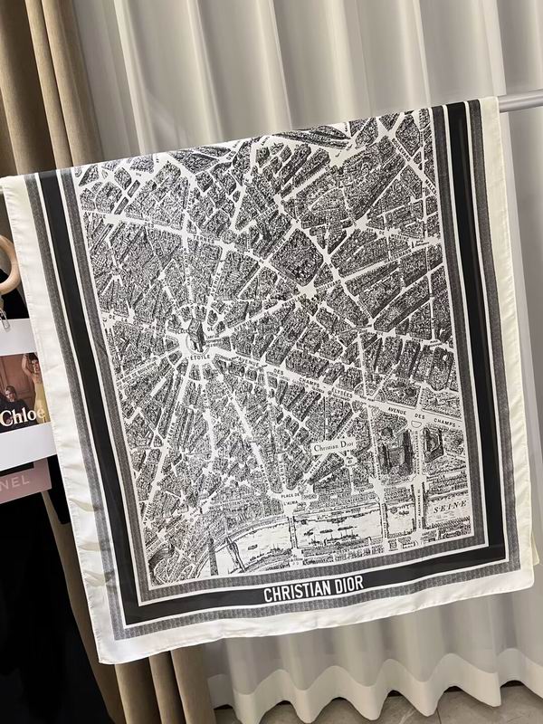 Dior silk scarf 180X90cm E15 (1)