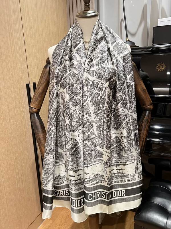 Dior silk scarf 180X90cm E15 (2)