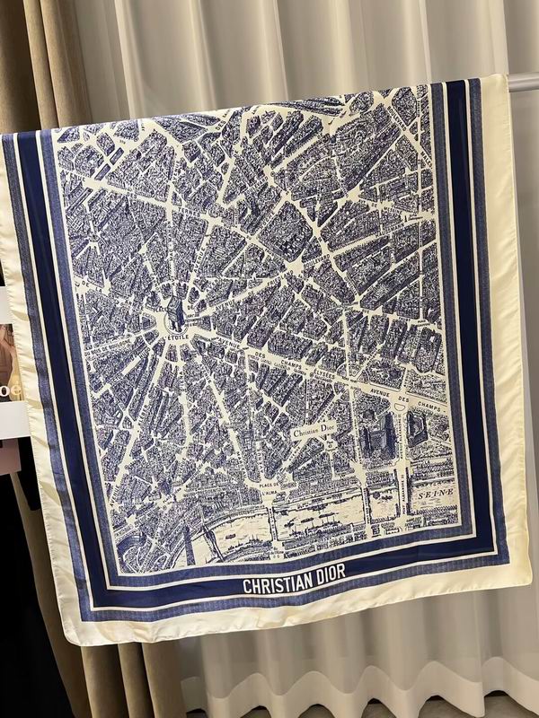 Dior silk scarf 180X90cm E15 (3)