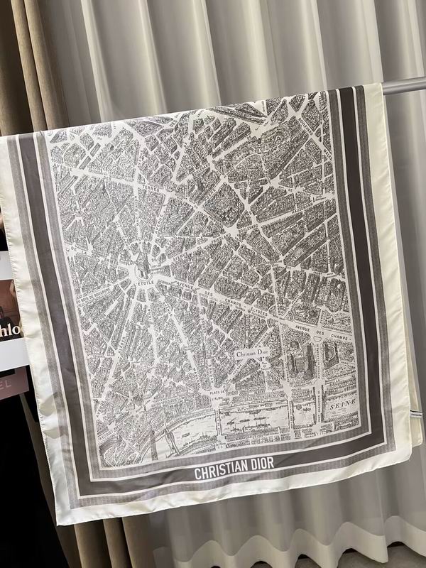 Dior silk scarf 180X90cm E15 (5)
