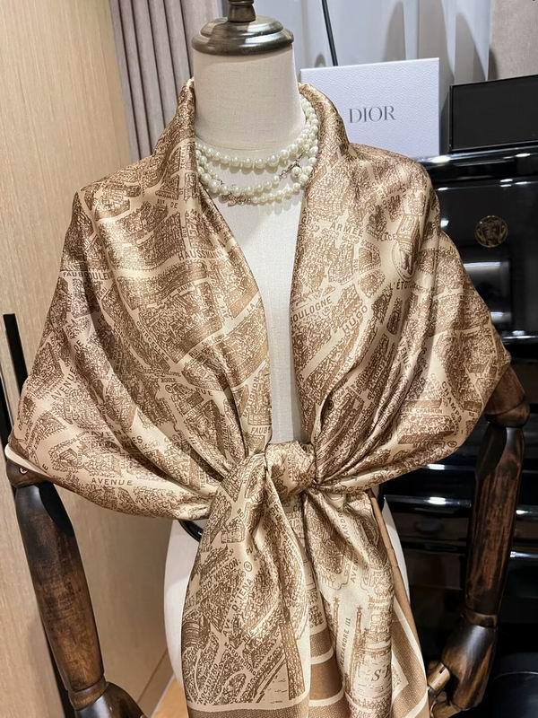 Dior silk scarf 180X90cm E15 (7)