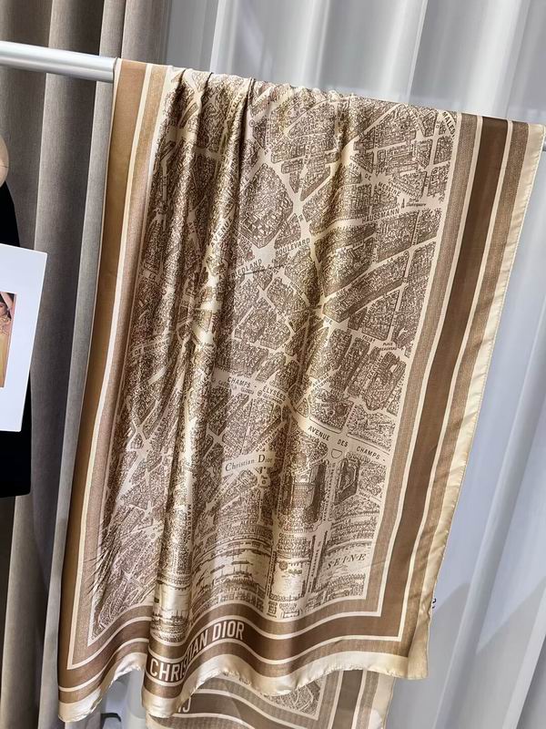Dior silk scarf 180X90cm E15 (8)