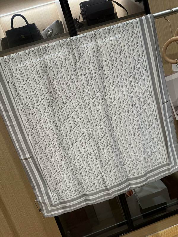 Dior silk scarf 180X90cm E23 (1)