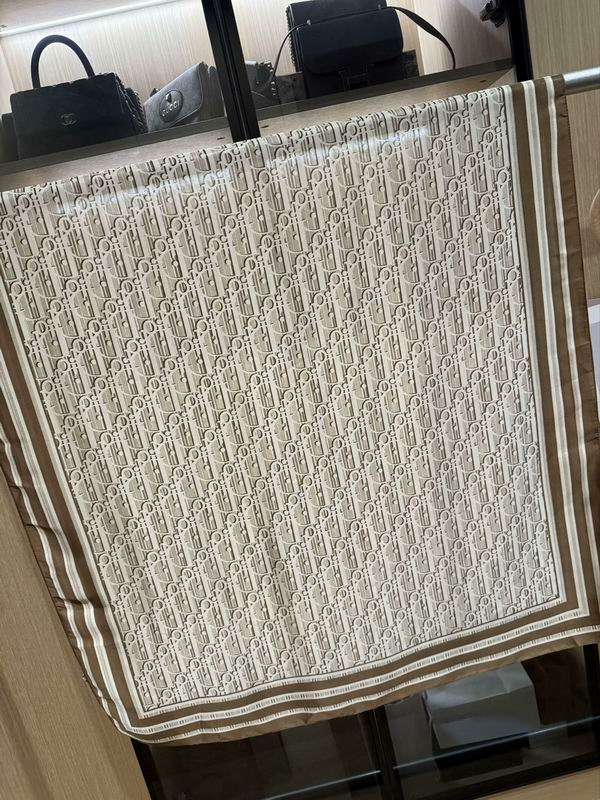 Dior silk scarf 180X90cm E23 (3)