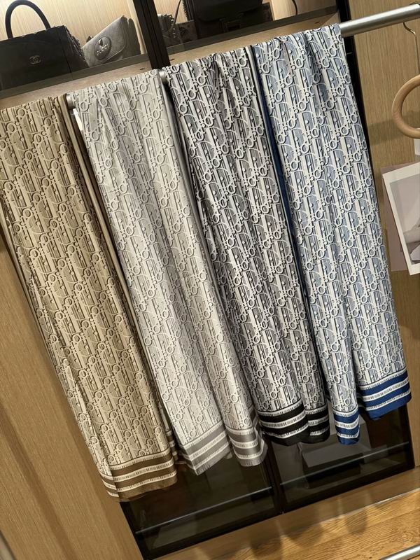 Dior silk scarf 180X90cm E23 (4)