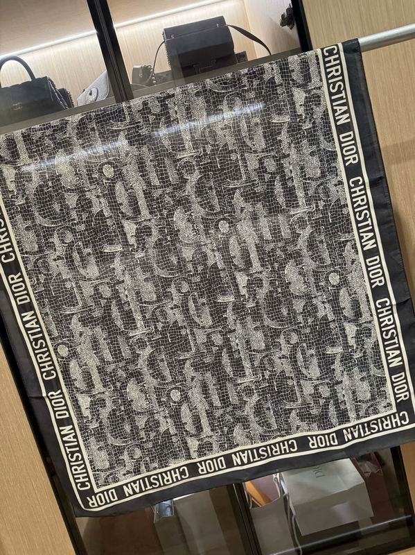 Dior silk scarf 180X90cm E31 (4)