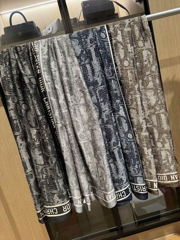 Dior silk scarf 180X90cm E31 (5)