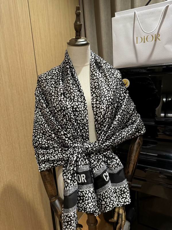 Dior silk scarf 180X90cm E32 (2)