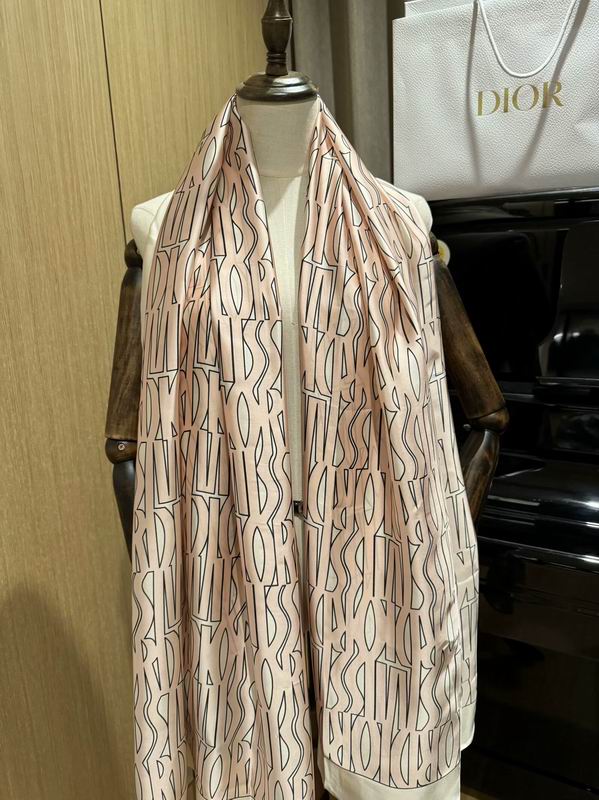 Dior silk scarf 180X90cm E34 (4)