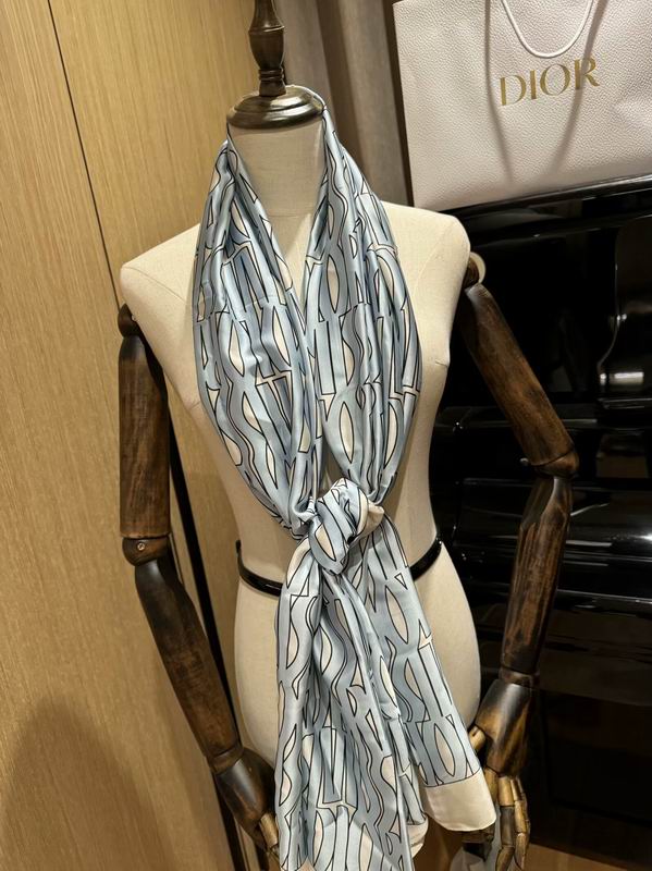Dior silk scarf 180X90cm E34 (5)