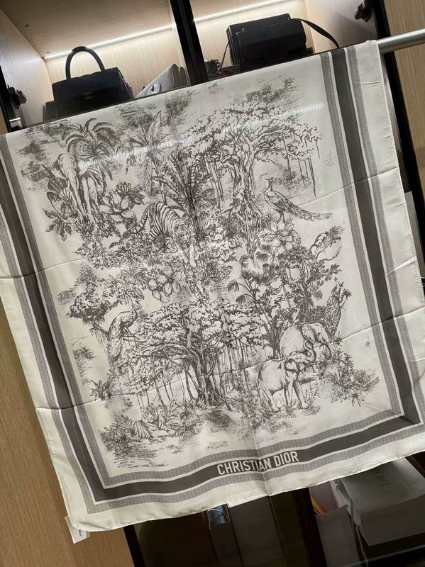 Dior silk scarf 180X90cm E35 (2)