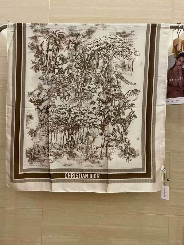 Dior silk scarf 180X90cm E35 (4)