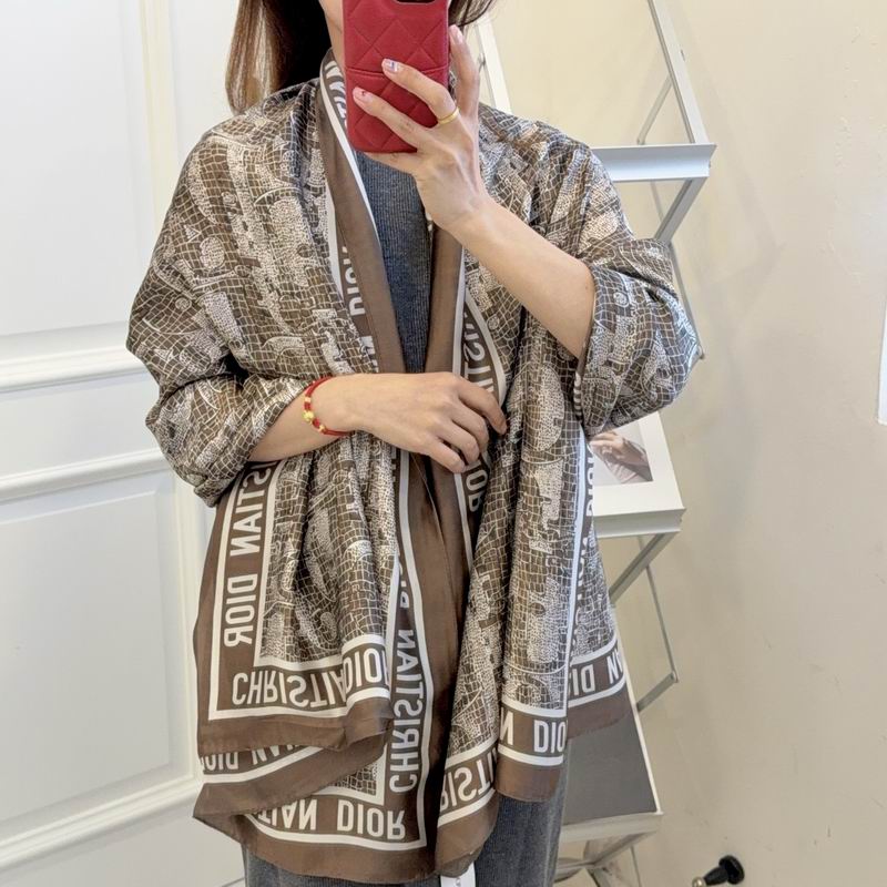 Dior silk scarf 90-180cm E10 (11)