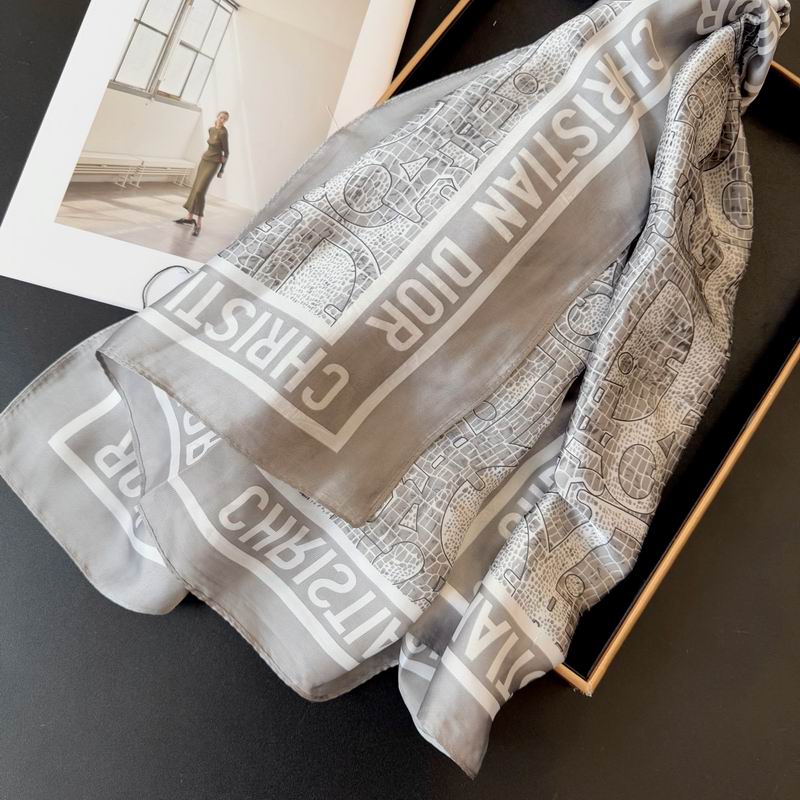 Dior silk scarf 90-180cm E10 (18)