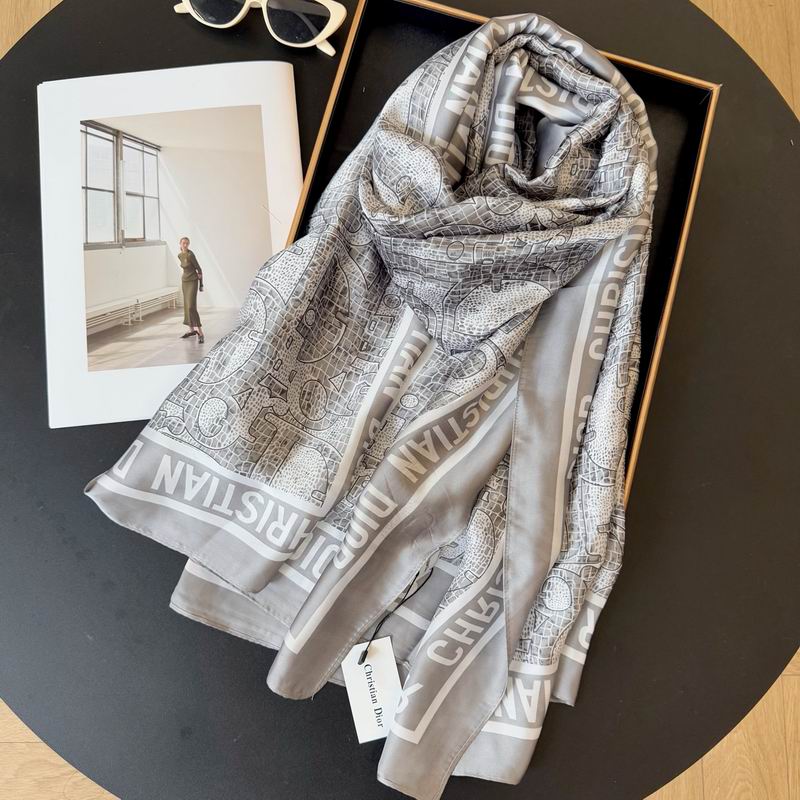Dior silk scarf 90-180cm E10 (19)