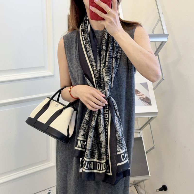Dior silk scarf 90-180cm E10 (4)