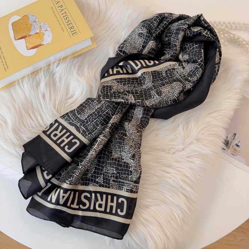Dior silk scarf 90-180cm E10 (5)
